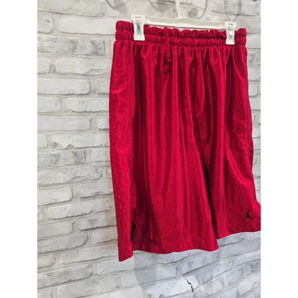 Vintage Air Jordan Dazzle Shorts Men's XL Red Shiny Basketball Baggy Y2K